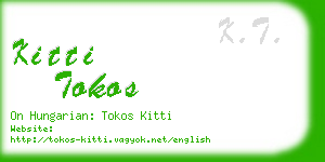 kitti tokos business card